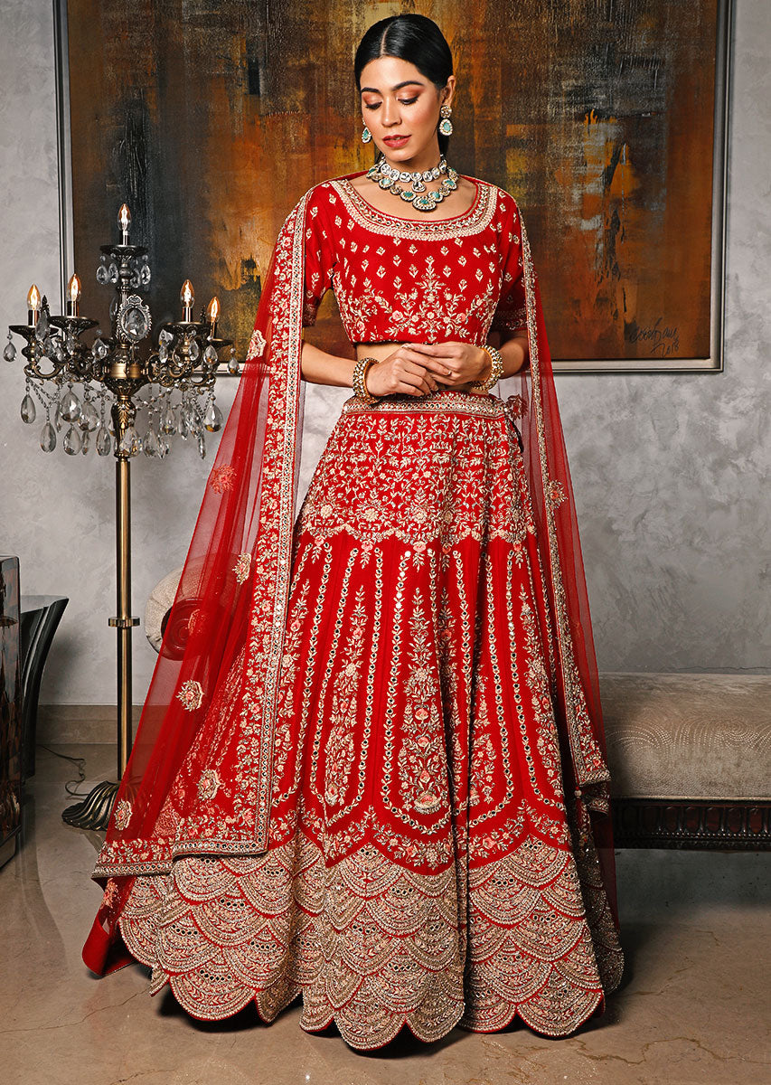 Latest red hotsell bridal lehenga 2018